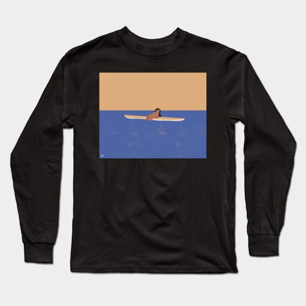 Surfer Booty Long Sleeve T-Shirt by samsum.art